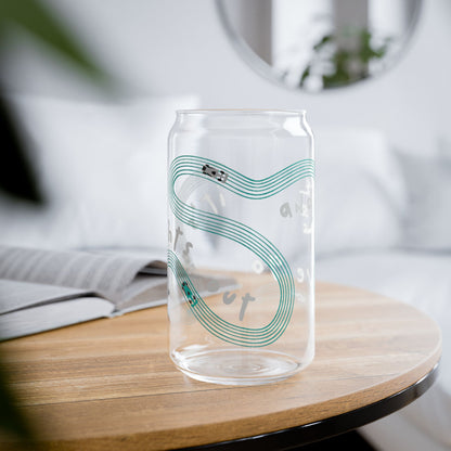 Mercedes F1 Teal and Grey It's Lights Out sipper glass | 16oz