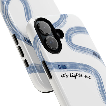 F1 Phone Case Blue Painted "its lights out and away we go", Trendy F1 Gift, Formula 1 Gift, Cute F1 Phone Case, Gift for F1 Fans