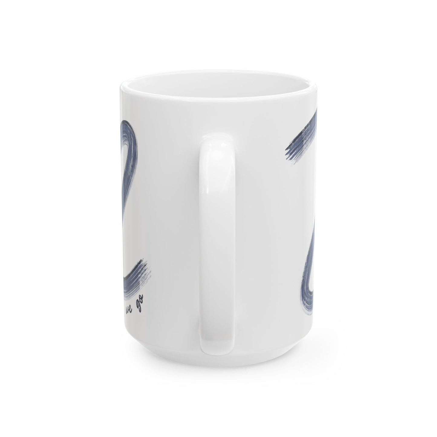 Blue F1 Painted It's Lights Out and Away We Go Mug, Unique Gift for Coffee Lovers, Whimsical Formula 1 Gift