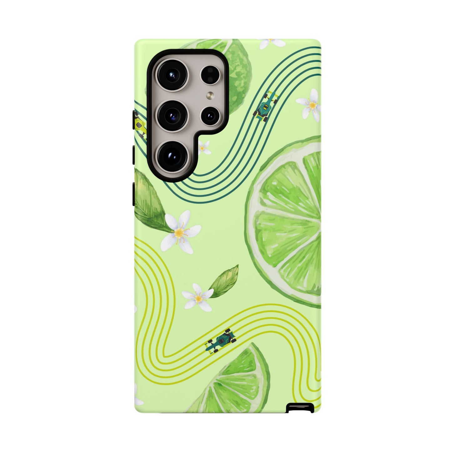 Green F1 Aston Martin and Lime Phone Case, Trendy F1 Gift, Formula 1 Gift, Cute Fruit F1 Phone Case, Unique Phone Case