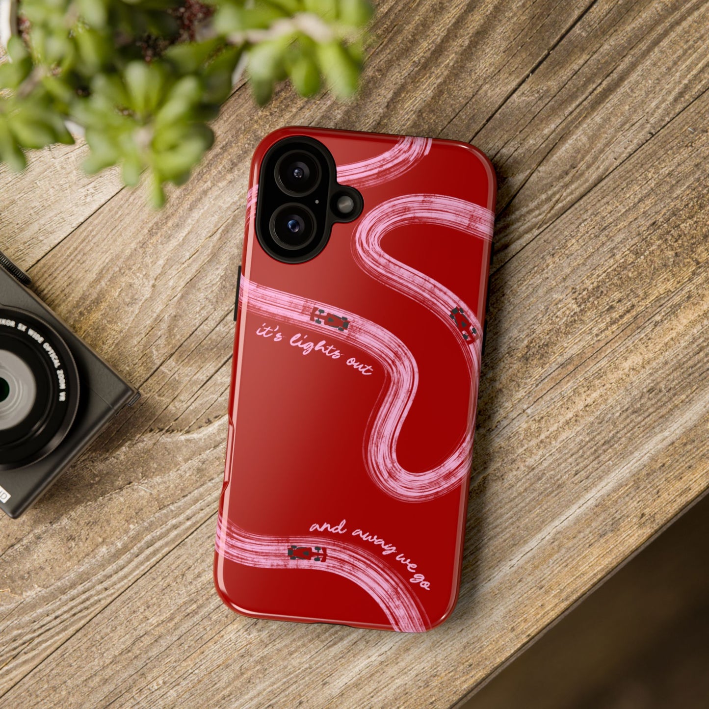 Red and Pink Lights Out F1 Phone Case Design, Trendy F1 Gift, Formula 1 Gift, Cute F1 Phone Case, Unique Formula One Phone Case