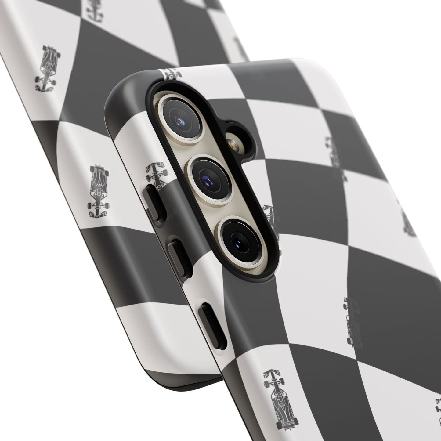 F1 Phone Case Black and White Checkered Design, Trendy F1 Gift, Formula 1 Gift, Cute F1 Phone Case, Unique Formula One Phone Case
