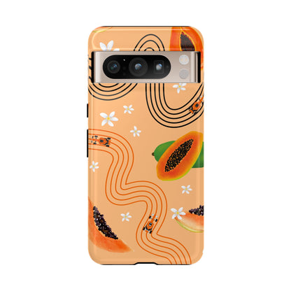 Orange F1 McLaren and Papaya Phone Case, Trendy F1 Gift, Formula 1 Gift, Cute Fruit F1 Phone Case, Unique Phone Case