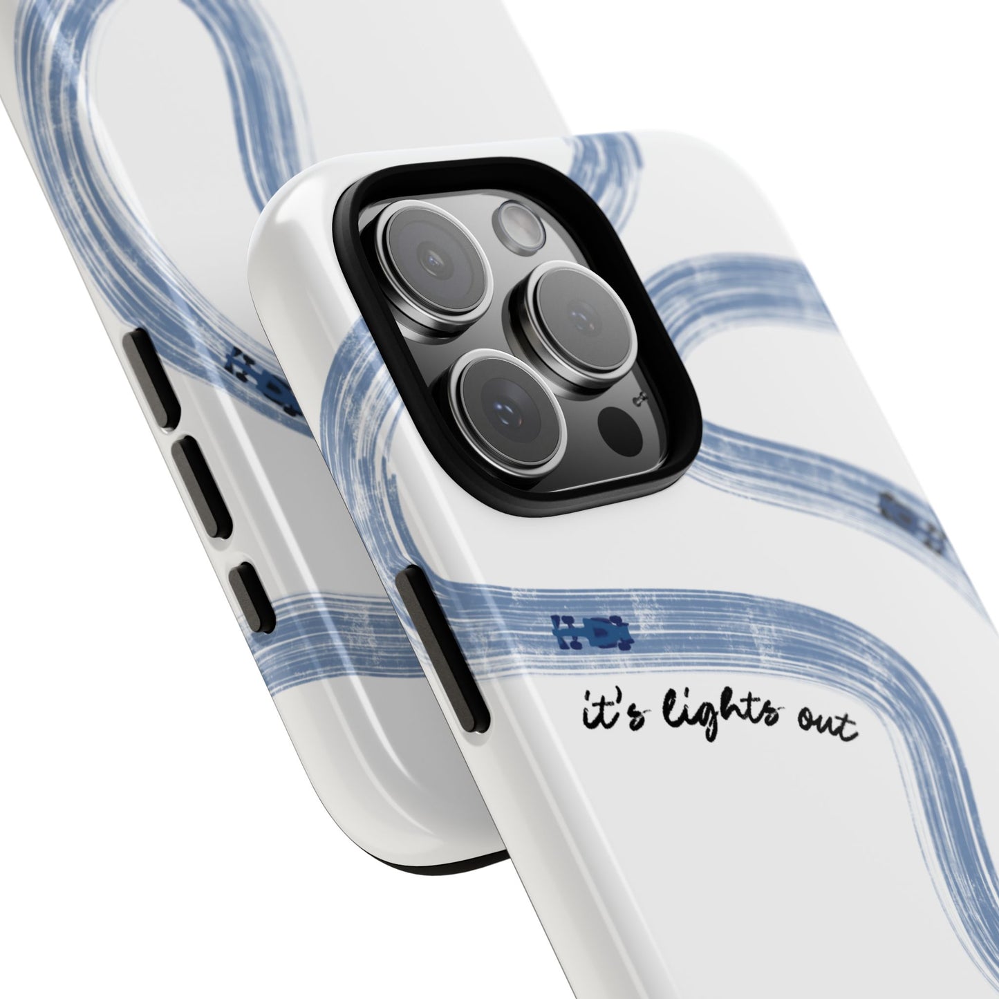F1 Phone Case Blue Painted "its lights out and away we go", Trendy F1 Gift, Formula 1 Gift, Cute F1 Phone Case, Gift for F1 Fans