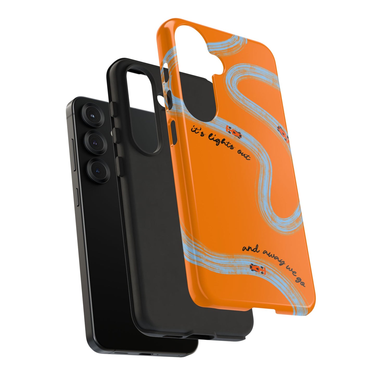 F1 Phone Case McLaren Painted "its lights out and away we go", Trendy F1 Gift, Formula 1 Gift, Cute F1 Phone Case, Phone Case
