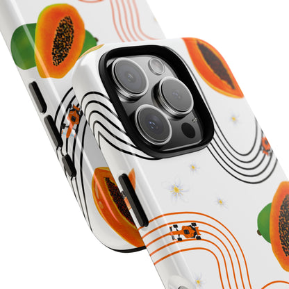 F1 McLaren and Papaya Phone Case , Trendy F1 Gift, Formula 1 Gift, Cute Fruit F1 Phone Case, Unique Phone Case