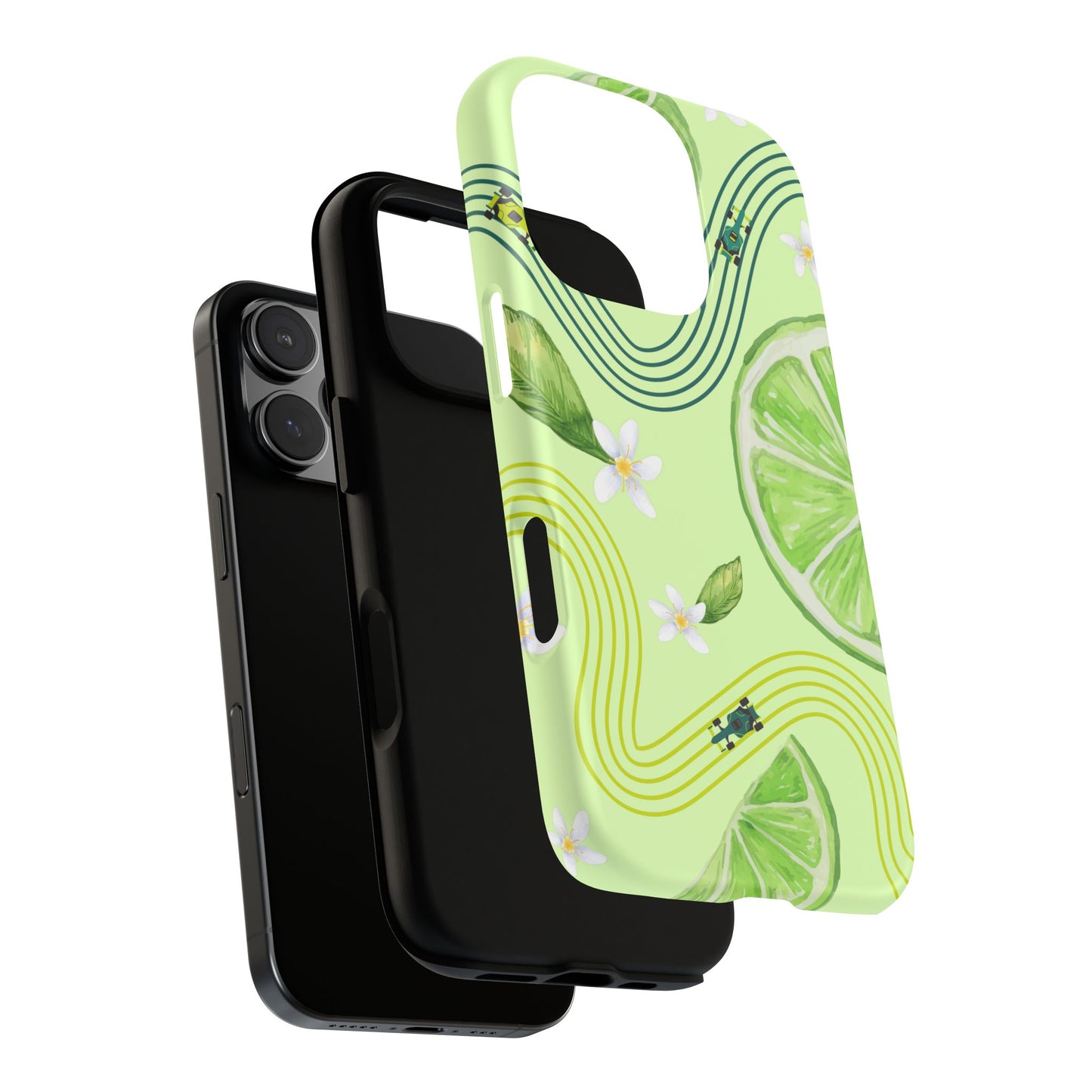 Green F1 Aston Martin and Lime Phone Case, Trendy F1 Gift, Formula 1 Gift, Cute Fruit F1 Phone Case, Unique Phone Case