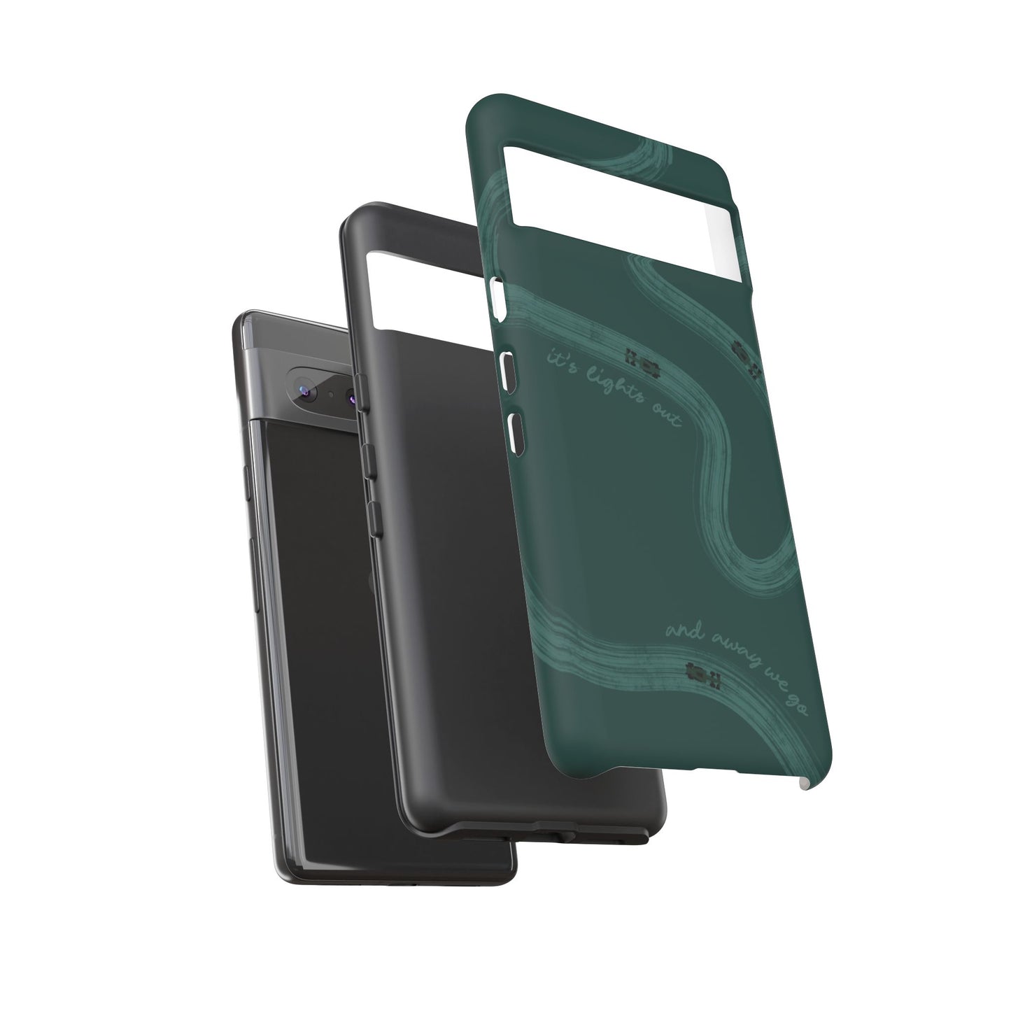 F1 Phone Case Monochrome Green Painted "its lights out and away we go", Trendy F1 Gift, Formula 1 Gift, Cute F1 Phone Case, Phone Case