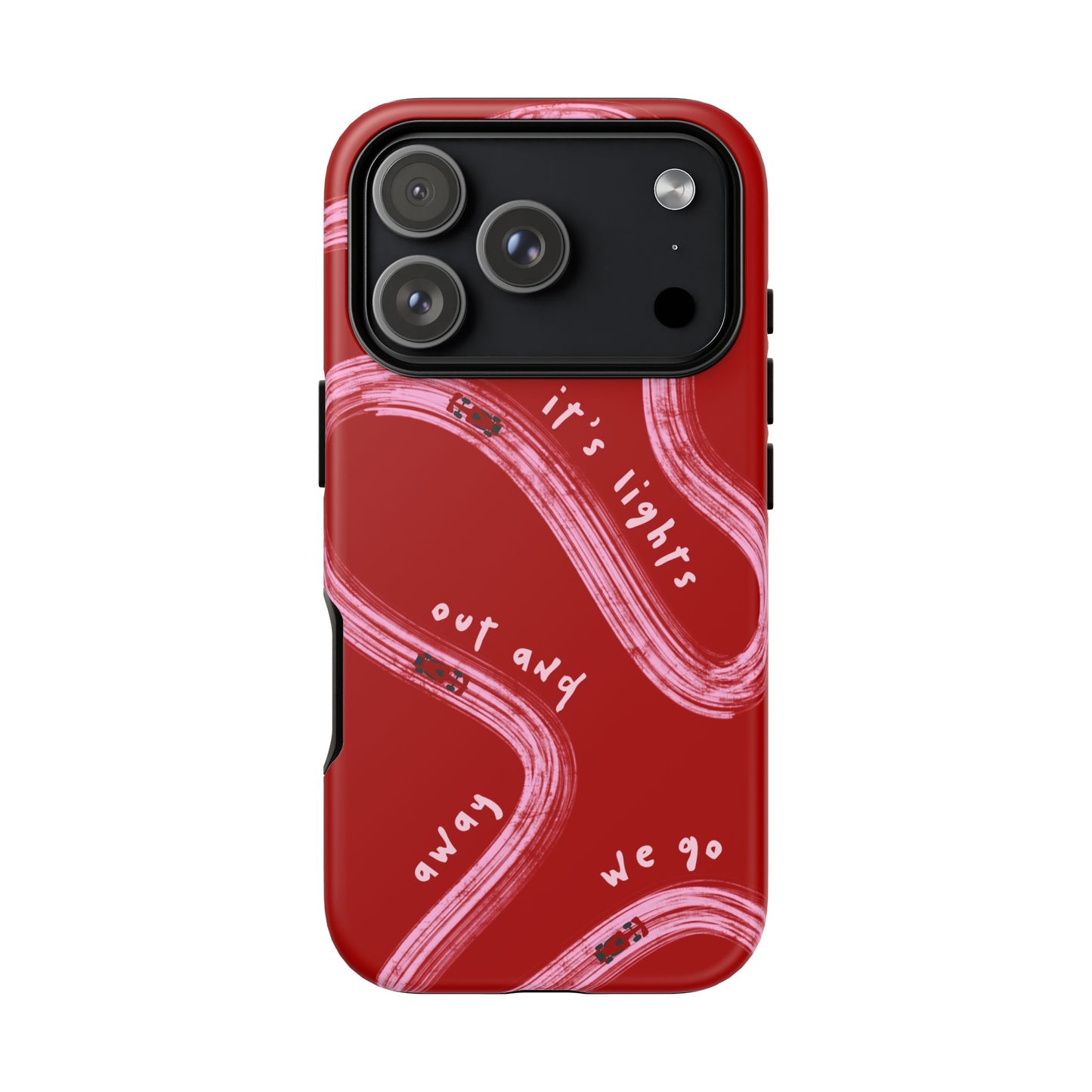 Red and Pink Lights Out F1 Phone Case Design, Trendy F1 Gift, Formula 1 Gift, Cute F1 Phone Case, Unique Formula One Phone Case
