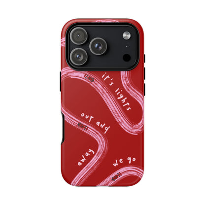 Red and Pink Lights Out F1 Phone Case Design, Trendy F1 Gift, Formula 1 Gift, Cute F1 Phone Case, Unique Formula One Phone Case