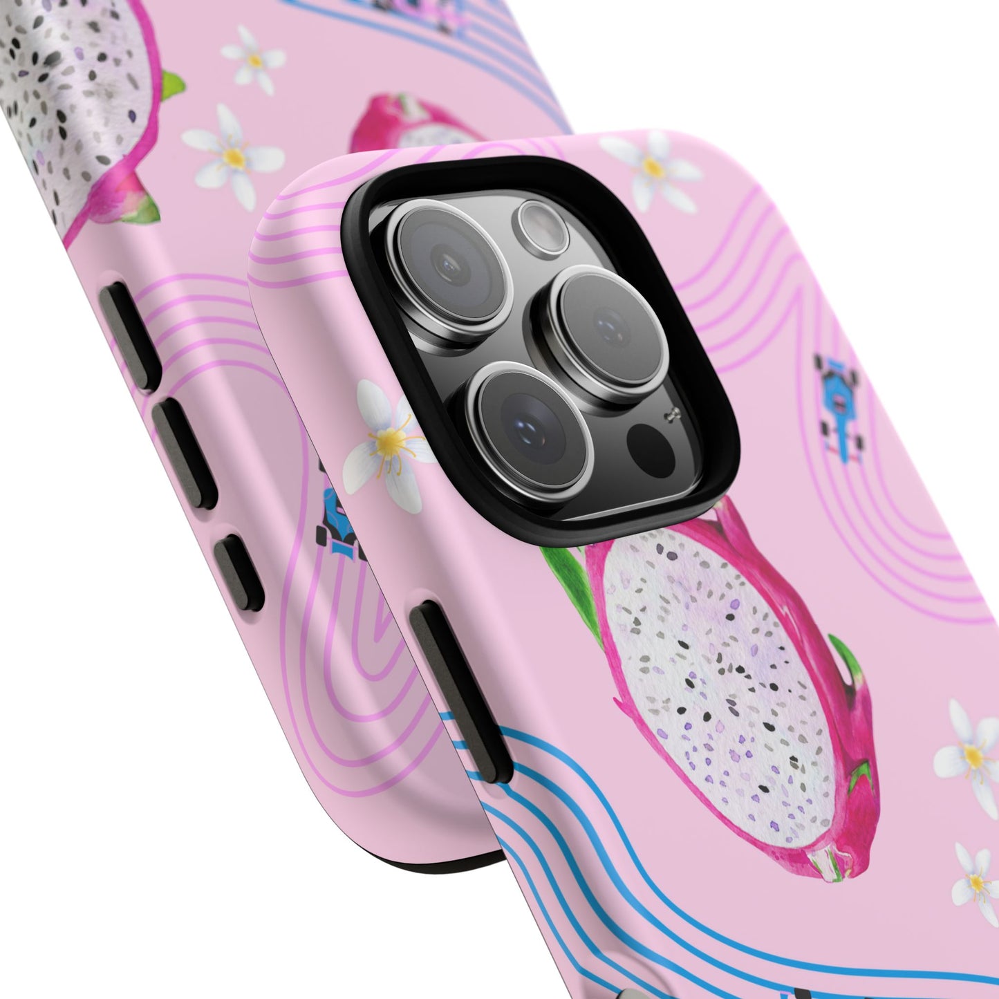 Pink F1 Alpine and Dragonfruit Phone Case, Trendy F1 Gift, Formula 1 Gift, Cute Fruit F1 Phone Case, Unique Phone Case