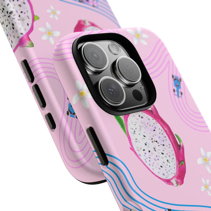 Pink F1 Alpine and Dragonfruit Phone Case, Trendy F1 Gift, Formula 1 Gift, Cute Fruit F1 Phone Case, Unique Phone Case