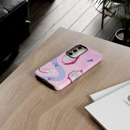 Pink F1 Alpine and Dragonfruit Phone Case, Trendy F1 Gift, Formula 1 Gift, Cute Fruit F1 Phone Case, Unique Phone Case
