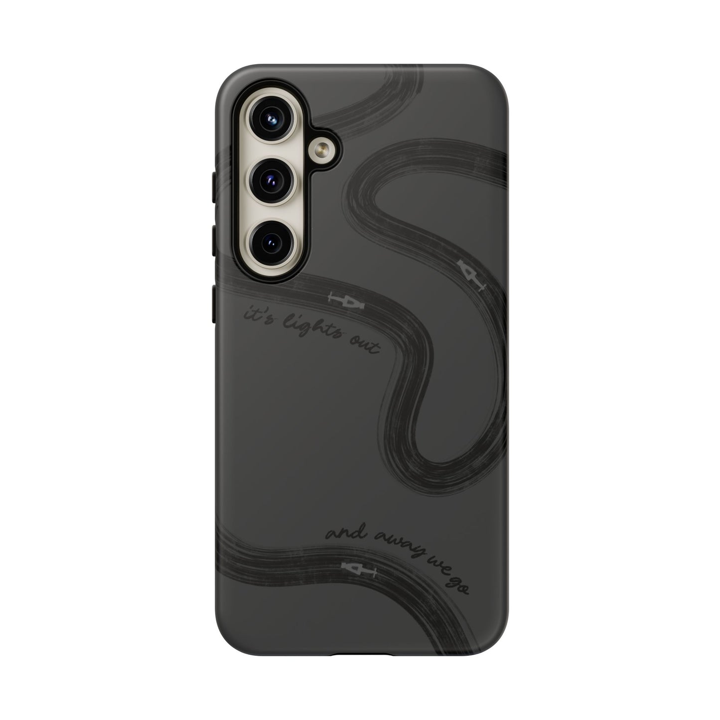F1 Phone Case Monochrome Black Painted "its lights out and away we go", Trendy F1 Gift, Formula 1 Gift, Cute F1 Phone Case, Phone Case