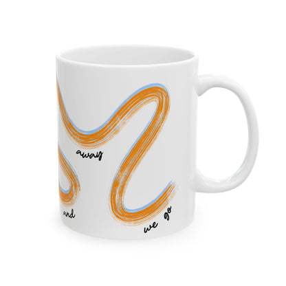 McLaren Orange Painted It's Lights Out and Away We Go Mug, Unique Gift for Coffee Lovers, Whimsical Formula 1 Gift