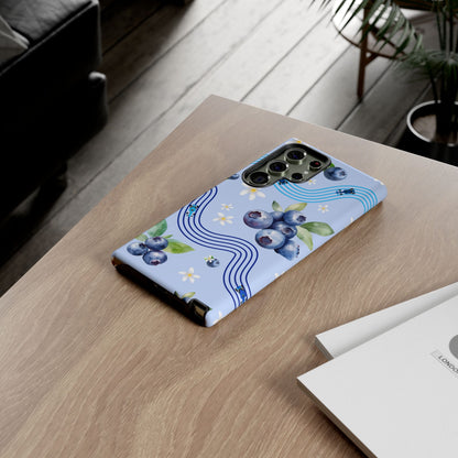Blue F1 Williams and Blueberries Phone Case, Trendy F1 Gift, Formula 1 Gift, Cute Fruit F1 Phone Case, Unique Phone Case