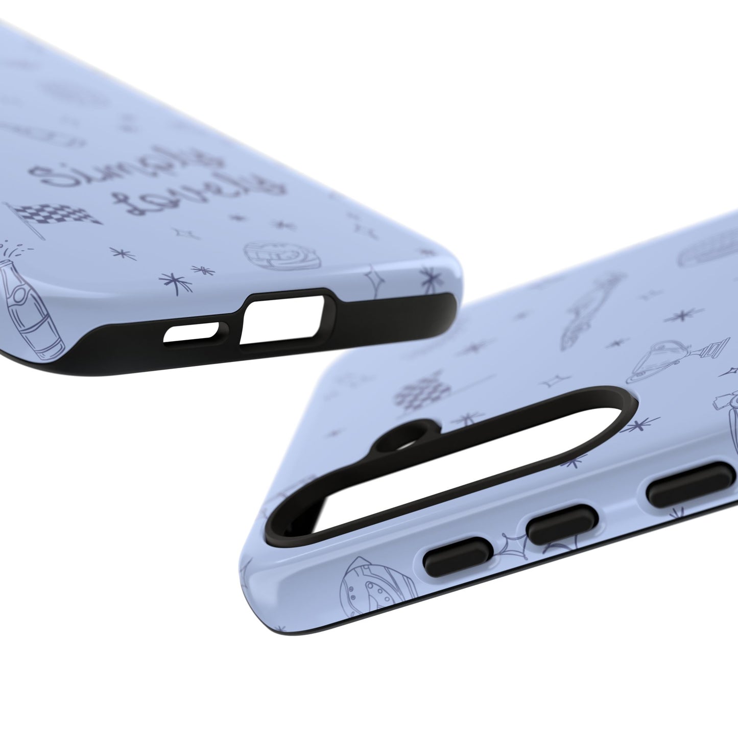 Blue Doodle "Simply Lovely" F1 Phone Case Design