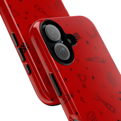 F1 Ferrari Racing Doodle "Forza Ferrari" F1 Phone Case Design