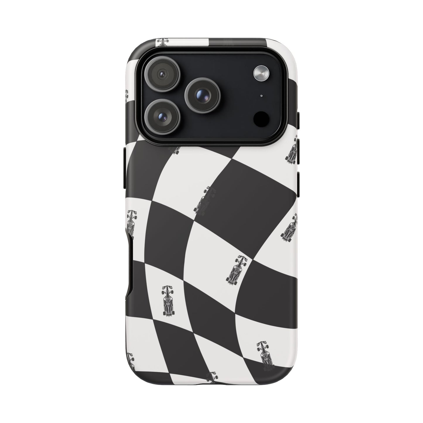 F1 Phone Case Black and White Checkered Design, Trendy F1 Gift, Formula 1 Gift, Cute F1 Phone Case, Unique Formula One Phone Case