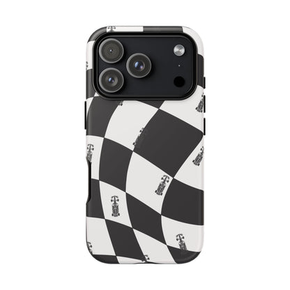 F1 Phone Case Black and White Checkered Design, Trendy F1 Gift, Formula 1 Gift, Cute F1 Phone Case, Unique Formula One Phone Case