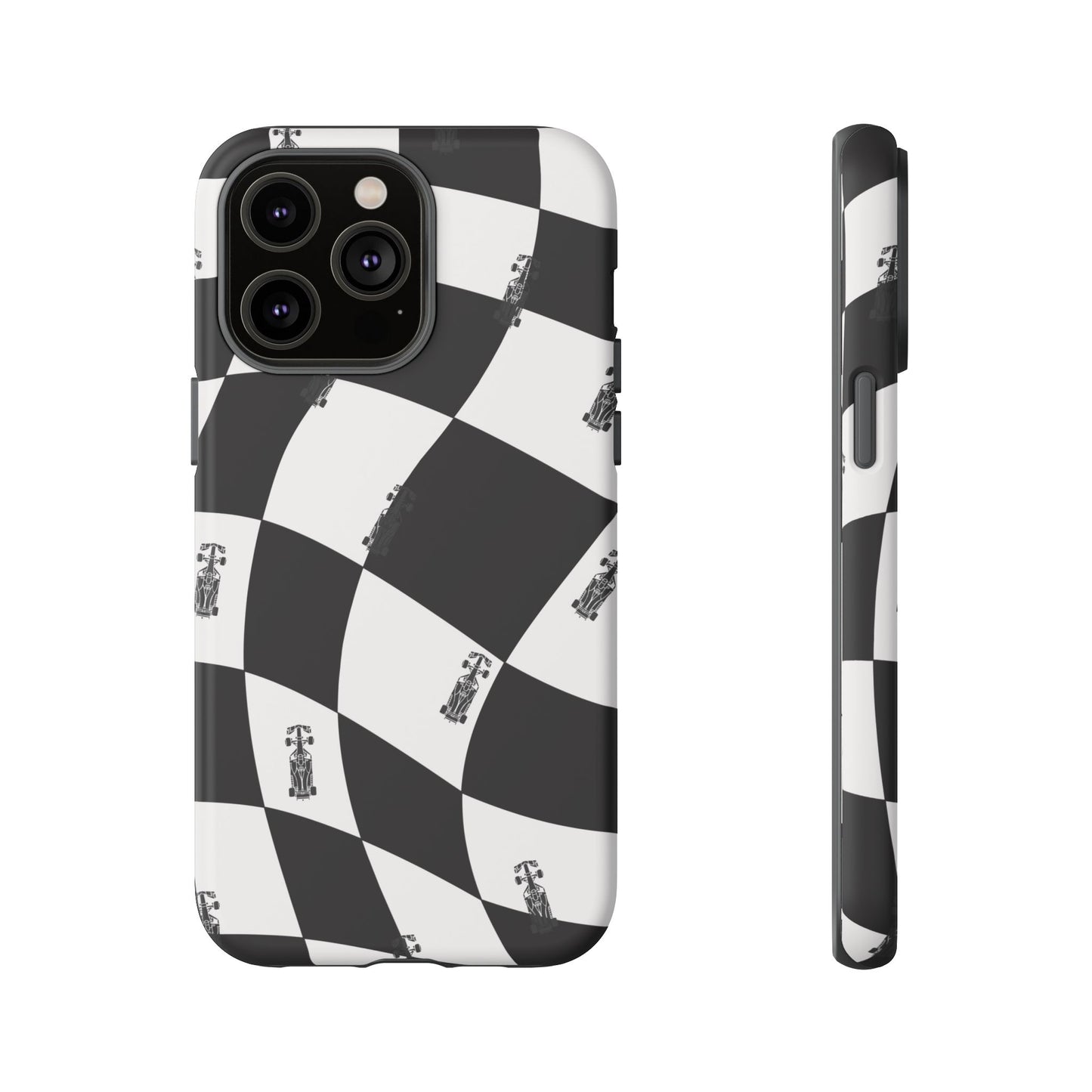 F1 Phone Case Black and White Checkered Design, Trendy F1 Gift, Formula 1 Gift, Cute F1 Phone Case, Unique Formula One Phone Case
