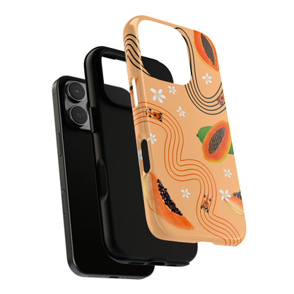 Orange F1 McLaren and Papaya Phone Case, Trendy F1 Gift, Formula 1 Gift, Cute Fruit F1 Phone Case, Unique Phone Case