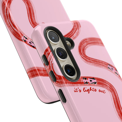 F1 Phone Case Pink and Red Painted "its lights out and away we go", Trendy F1 Gift, Formula 1 Gift, Cute F1 Phone Case, Unique Phone Case