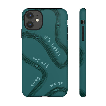 Teal Lights Out F1 Phone Case Design, Trendy F1 Gift, Formula 1 Gift, Cute F1 Phone Case, Unique Formula One Phone Case