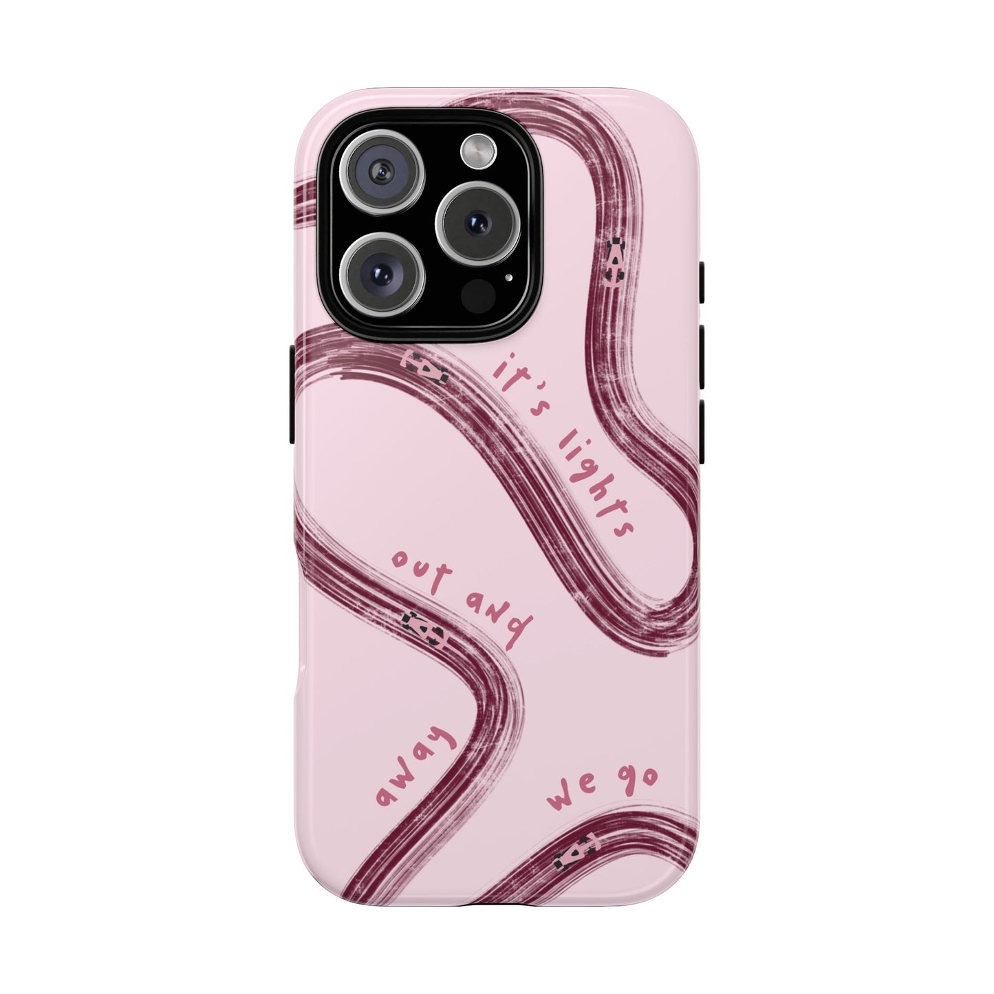 Pink Lights Out F1 Phone Case Design, Trendy F1 Gift, Formula 1 Gift, Cute F1 Phone Case, Unique Formula One Phone Case