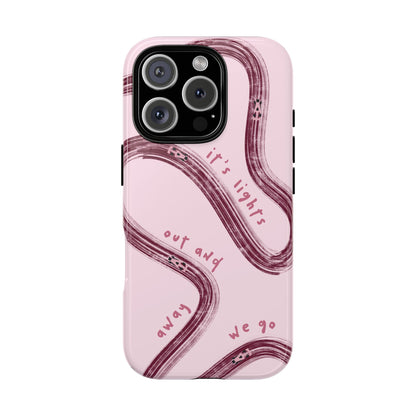 Pink Lights Out F1 Phone Case Design, Trendy F1 Gift, Formula 1 Gift, Cute F1 Phone Case, Unique Formula One Phone Case