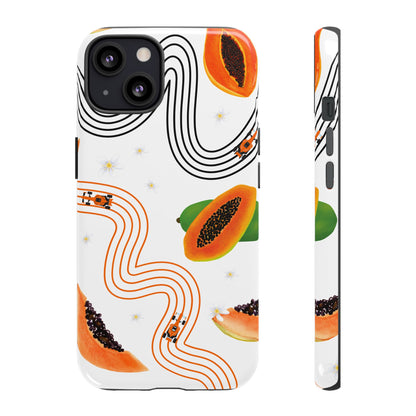 F1 McLaren and Papaya Phone Case , Trendy F1 Gift, Formula 1 Gift, Cute Fruit F1 Phone Case, Unique Phone Case