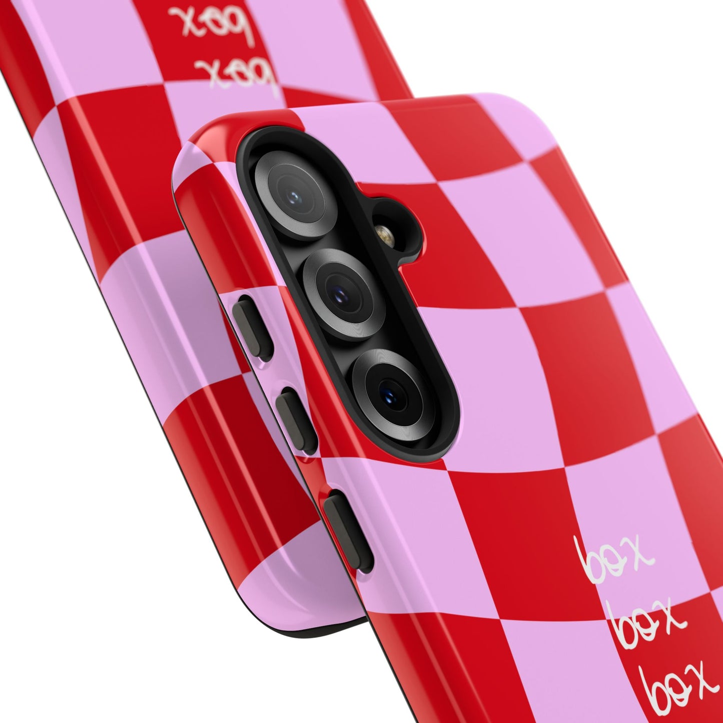 Pink and Red Checkered F1 Phone Case, Box Box Box F1 Phone Case