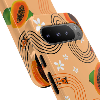 Orange F1 McLaren and Papaya Phone Case, Trendy F1 Gift, Formula 1 Gift, Cute Fruit F1 Phone Case, Unique Phone Case