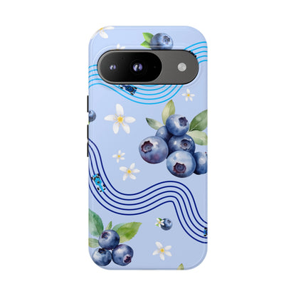Blue F1 Williams and Blueberries Phone Case, Trendy F1 Gift, Formula 1 Gift, Cute Fruit F1 Phone Case, Unique Phone Case