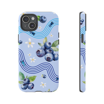 Blue F1 Williams and Blueberries Phone Case, Trendy F1 Gift, Formula 1 Gift, Cute Fruit F1 Phone Case, Unique Phone Case