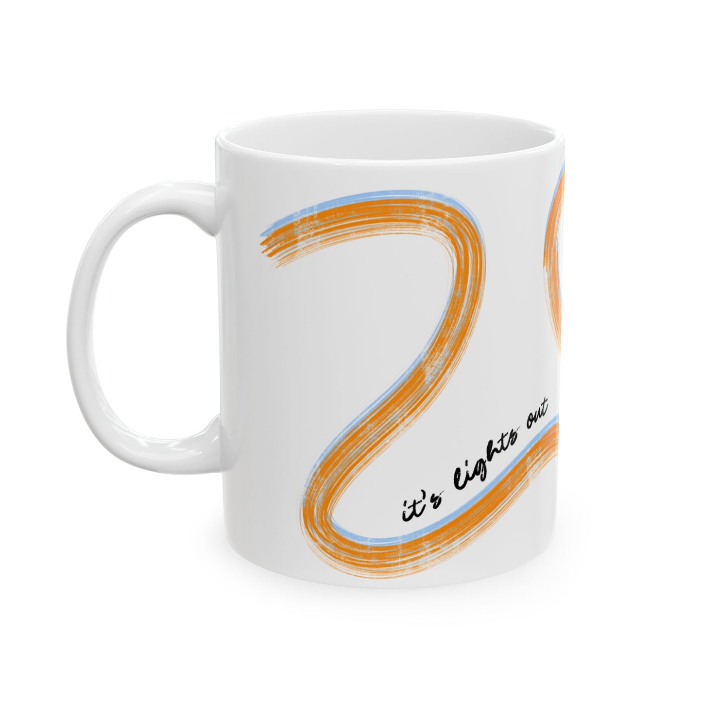 McLaren Orange Painted It's Lights Out and Away We Go Mug, Unique Gift for Coffee Lovers, Whimsical Formula 1 Gift