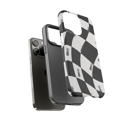 F1 Phone Case Black and White Checkered Design, Trendy F1 Gift, Formula 1 Gift, Cute F1 Phone Case, Unique Formula One Phone Case