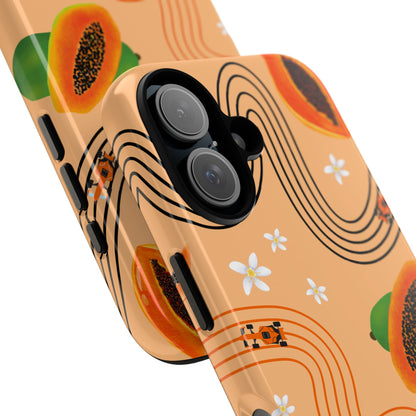 Orange F1 McLaren and Papaya Phone Case, Trendy F1 Gift, Formula 1 Gift, Cute Fruit F1 Phone Case, Unique Phone Case