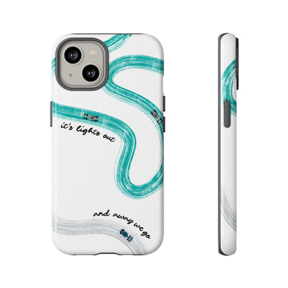 Mercedes F1 Phone Case Painted "its lights out and away we go", Trendy F1 Gift, Formula 1 Gift, Cute F1 Phone Case