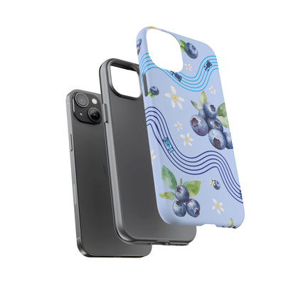 Blue F1 Williams and Blueberries Phone Case, Trendy F1 Gift, Formula 1 Gift, Cute Fruit F1 Phone Case, Unique Phone Case