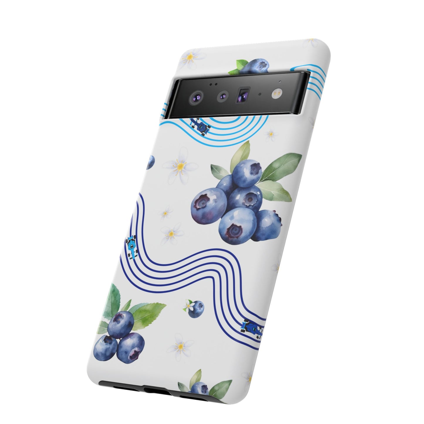 F1 Williams and Blueberries Phone Case, Trendy F1 Gift, Formula 1 Gift, Cute Fruit F1 Phone Case, Unique Phone Case