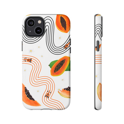 F1 McLaren and Papaya Phone Case , Trendy F1 Gift, Formula 1 Gift, Cute Fruit F1 Phone Case, Unique Phone Case