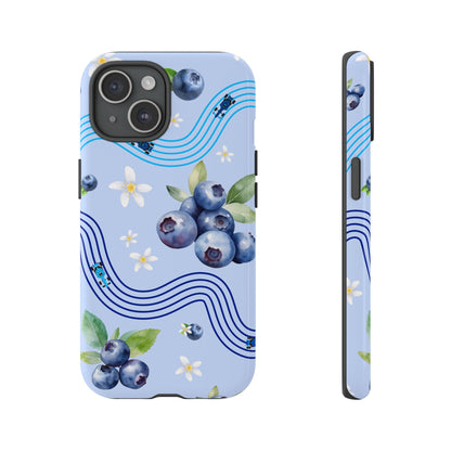 Blue F1 Williams and Blueberries Phone Case, Trendy F1 Gift, Formula 1 Gift, Cute Fruit F1 Phone Case, Unique Phone Case