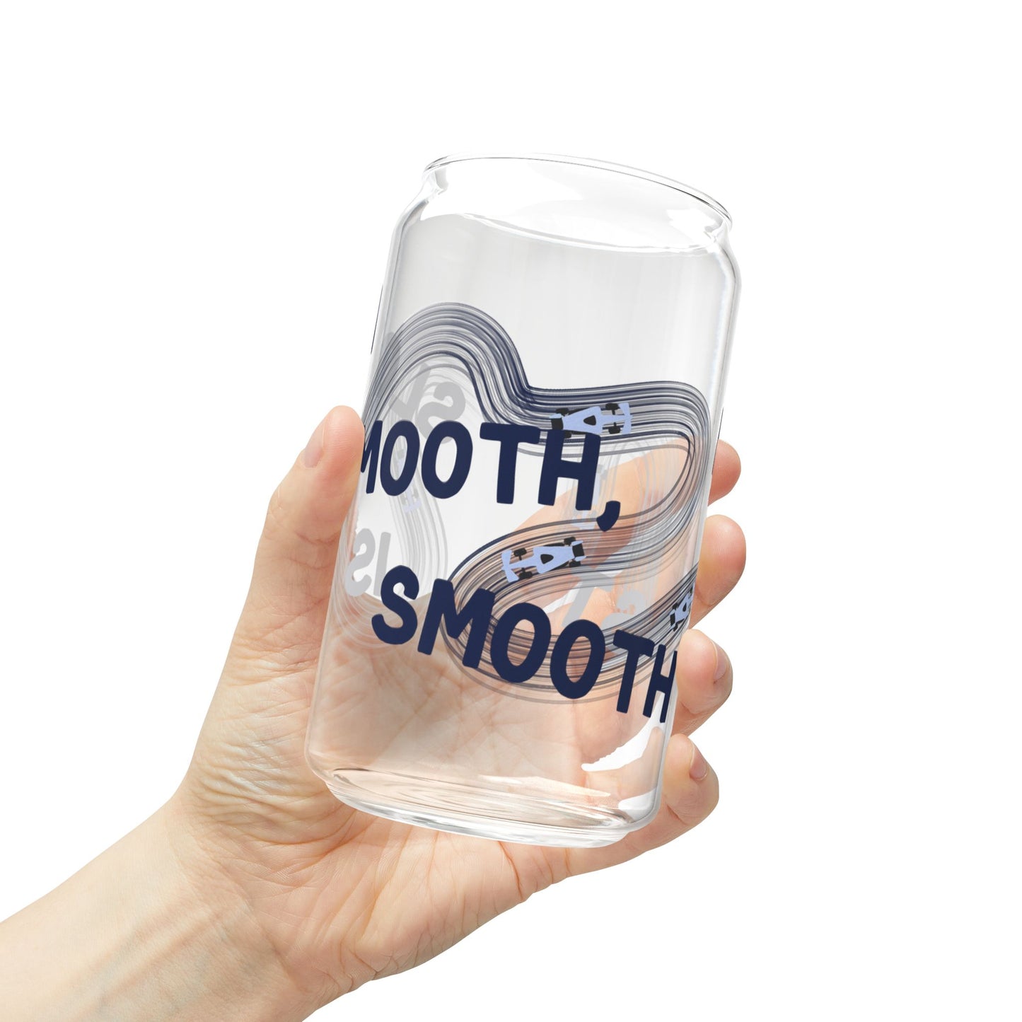 F1 Blue "Slow is Smooth, Smooth is Fast" Sipper Glass | 16oz