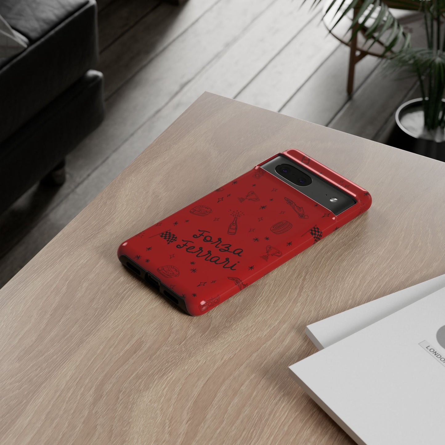 F1 Ferrari Racing Doodle "Forza Ferrari" F1 Phone Case Design