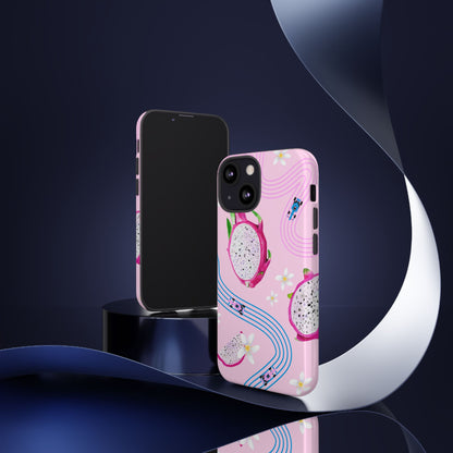Pink F1 Alpine and Dragonfruit Phone Case, Trendy F1 Gift, Formula 1 Gift, Cute Fruit F1 Phone Case, Unique Phone Case