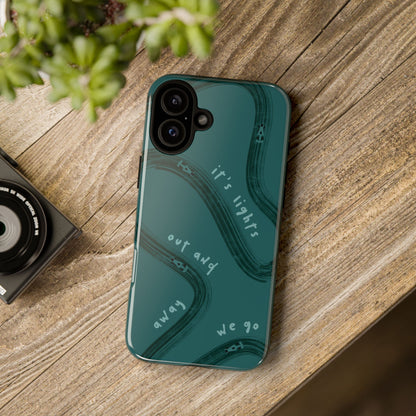 Teal Lights Out F1 Phone Case Design, Trendy F1 Gift, Formula 1 Gift, Cute F1 Phone Case, Unique Formula One Phone Case