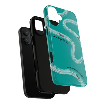 Mercedes F1 Phone Case Painted "its lights out and away we go", Trendy F1 Gift, Formula 1 Gift, Cute F1 Phone Case