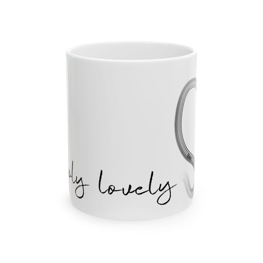 F1 Simply Lovely Mug with Track, Formula One Mug, Inspirational Ceramic Mug for Coffee Lovers