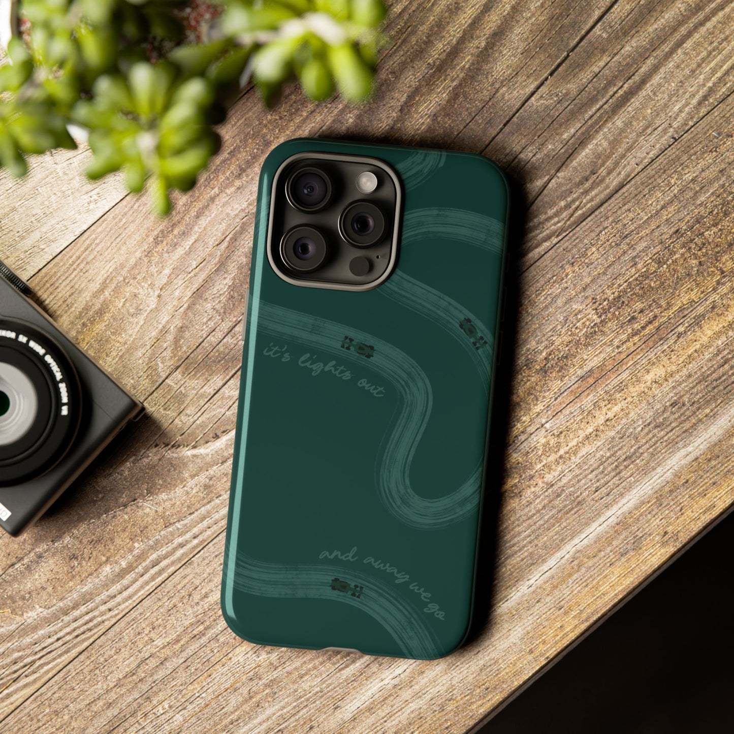 F1 Phone Case Monochrome Green Painted "its lights out and away we go", Trendy F1 Gift, Formula 1 Gift, Cute F1 Phone Case, Phone Case